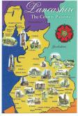 Lancashire Postcards and Lancashire Day Greeting Card