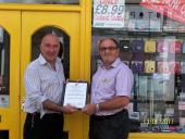 Presentation of Business Certificate to Mathers Bolton